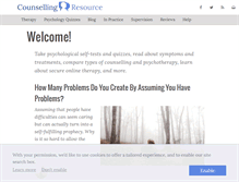 Tablet Screenshot of counsellingresource.com